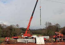 Bridge swings into position…