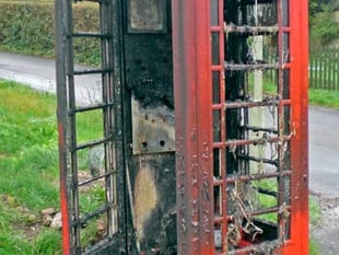 Arsonists destroy phone box ‘library’