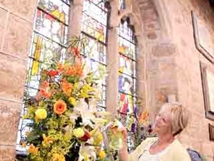 Display depicts church history