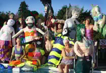 Mermaids test the water for a wild swim at Ashburtoon Pool