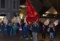 Lanterns light up the town