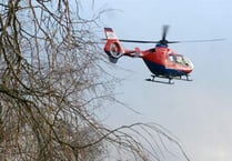 Horse fall woman airlifted to hospital