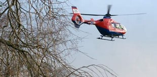 Horse fall woman airlifted to hospital