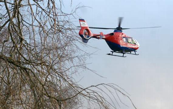 Horse fall woman airlifted to hospital