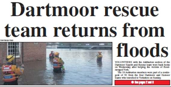 Dartmoor rescue team return from floods