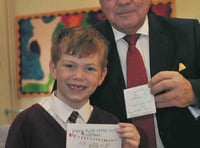 Seb bags a book token with winning Christmas card design