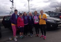 Six Fit2Run members in half-marathon action