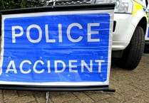 Motorcyclist in head-on collision