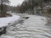 YOUR PICTURES: Flowing River Teign freezes over