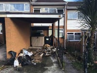Fire crews extinguish blaze at Newton Abbot terraced property