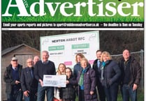 Friends of Newton Abbot RFC presented with cheque for £2,051