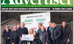 Friends of Newton Abbot RFC presented with cheque for £2,051