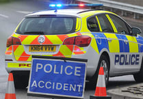 Car collides with central reservation on A38