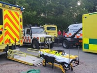 Emergency teams rescue seriously injured moto cross rider from quarry near Kingsteignton
