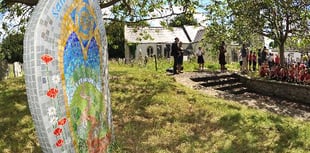 Pupils’ mosaic creation  unveiled at churchyard