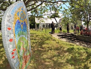 Pupils’ mosaic creation  unveiled at churchyard