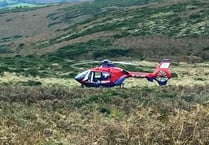 Air and land ambulances come to aid of stricken biker