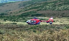 Air and land ambulances come to aid of stricken biker