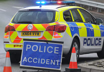 Pedestrian hurt in two-car collision in Dawlish