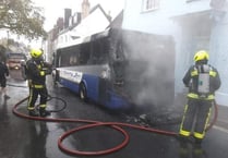 Lightning rages as bus blaze drama unfolds