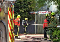 Four fire crews tackle blaze at former hedgehog hospital