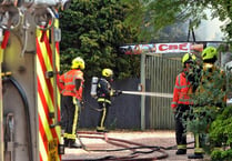 Four fire crews tackle blaze at former hedgehog hospital