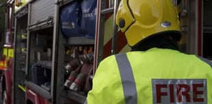 Mobile home severely damaged in fire at Haccombe with Combe