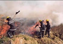 Firefighters battle wildfire in Dartmoor Forest