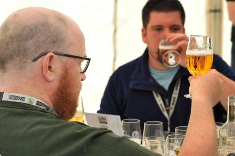 Photo: Steve Pope MDA210422A_SP022
MaltingsFest 2022 in Newton Abbot. The all important job of judging the ales ahead of the opening to the public.