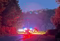 A377 closed at Crediton due to serious collision
