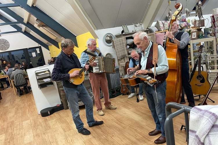 The Salty River Band blasted their signature music 