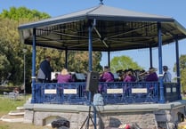Okehampton Excelsior Silver Band perform at Newton Abbot bandstand 