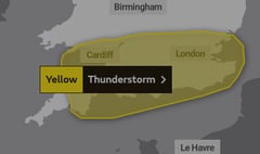 Yellow Warning of Thunderstorm and flooding affecting Teignbridge