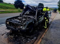 UPDATE: Fire crews praise quick thinking driver 