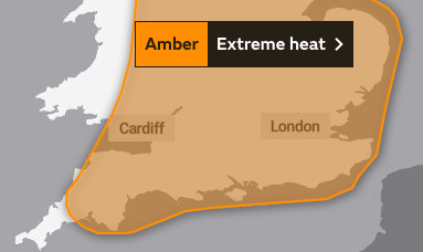 Amber warning of ‘extreme heat’ for Teignbridge