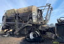 Ten acres destroyed in combine fire