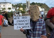 Sewage dumps in sea spark protest