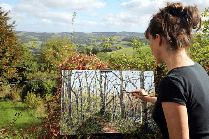 Teign Valley artist Lucy Smerdon draws inspiration from nature and her work is on show at the Doddiscombsleigh Art Show.