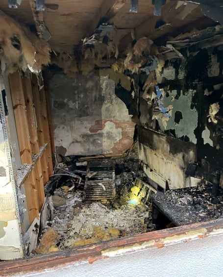 IN a hectic 24 hours Newton AbbotÕs fire crews dealt with six incidents including this flat fire in Dawlish.
Picture: Newton Abbot Fire Station (oct 29, 2022)