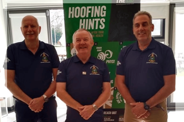 Bovey Tracey’s well-known former Mayor and Veteran Royal Marines Commando, Martyn (‘Taff’) Evans (centre) attended a two-day course organised by RMA – The Royal Marines Charity for its Support Volunteers (RMASV). With him are John Stokes and Neil Flower