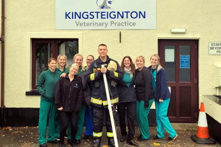 Newton Abbot Firefighters helped avert a fire at Kingsteignton Veterinary Practice.
Picture: Newton Abbot Fire Station (Noiv 22, 2022)