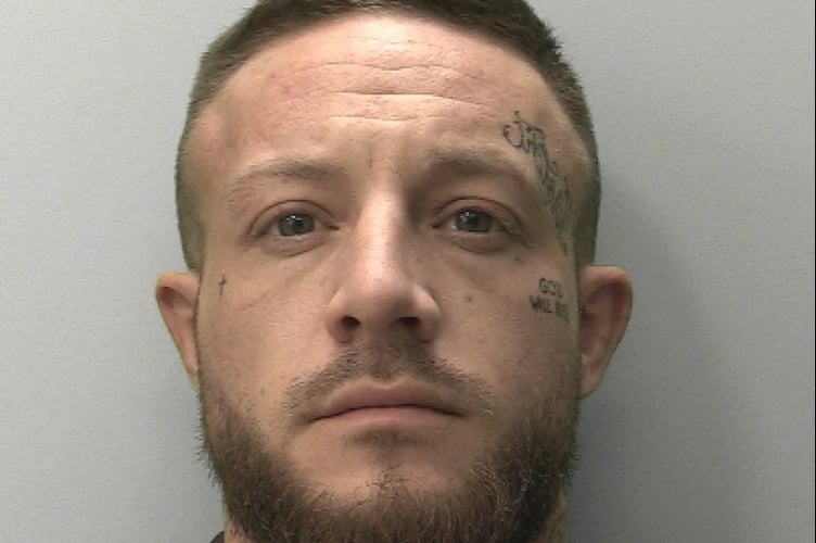 JAILED: Tobie Brophy, formerly of Chagford.
Police pic Dec 2023