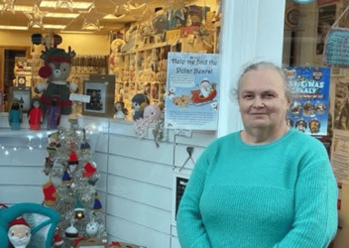 Teignmouth Traders and Business Best Dressed Window Competition winner was Jan from Knit Bits.