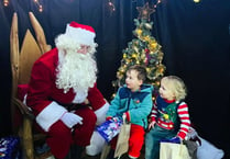 Father Christmas comes to school