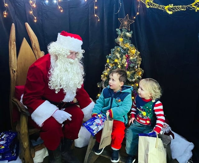 Father Christmas comes to school