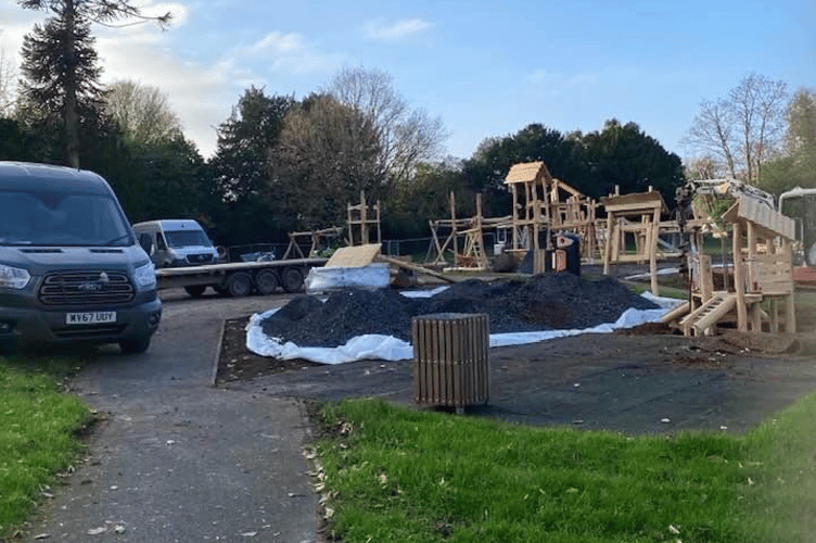 New play park under construction in Dawlish
