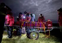Moonlit night for practice moorland rescue