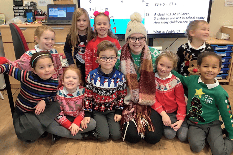 Christmas jumper day at Ilsington Primary School