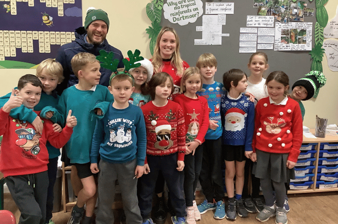 And yet another shot of Ilsington Primary School pupils as they celebrate Christmas Jumper Day