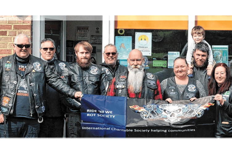 Members of Ride ‘til we Rot on their Easter Egg Trail